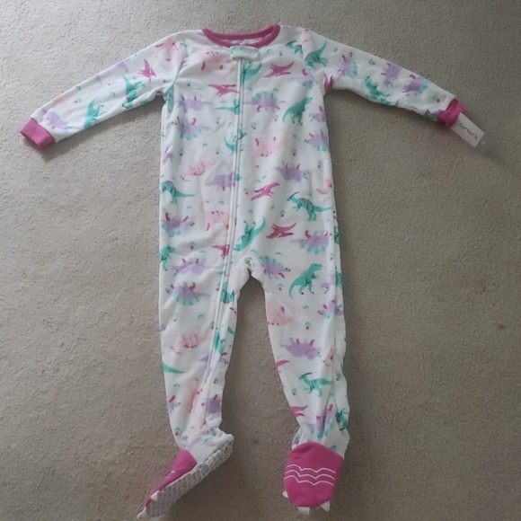 NWT Carters Toddler Girls Footed Fleece Pajamas Sleeper Size 4T